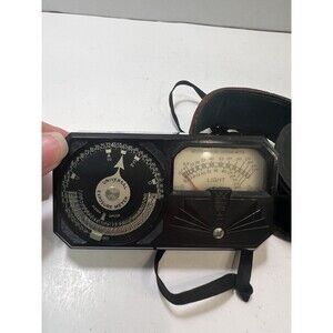 Vintage Weston Photronic Universal Exposure Meter Model 650 with Case Art Deco